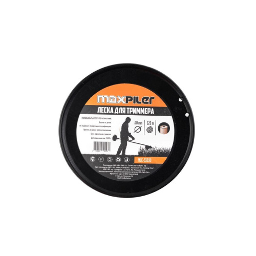 Леска для триммера maxpiler mLC-33030N 3.0mm*3LB, металлический сердечник, 102м бухта