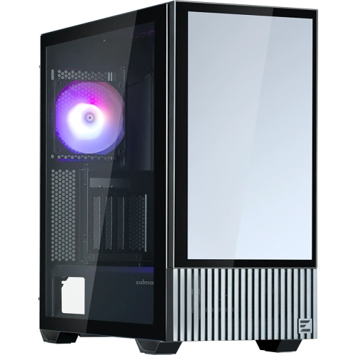 Корпус ZALMAN Z10 DS, ATX, Black, Window, built-in 15.6-inch FHD display, 2x3.5", 2x2.5", 2xUSB3.0, 1xUSB 3.1 Type-C, Front 2x120mm, Rear 1x120mm ARGB