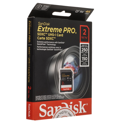 Карта памяти SanDisk Extreme Pro SDSDXXD-2T00-GN4IN SDXC 2TB UHS-I Class 3 (U3) V30 200/140 MB/s