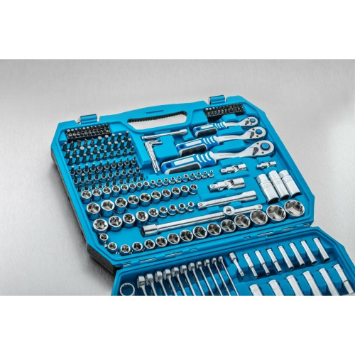 Набор инструментов Hoegert Technik HT1R444 1/4, 3/8,1/2 222 шт