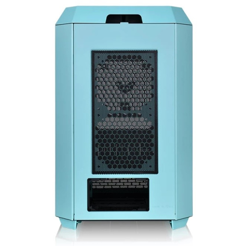 Корпус Thermaltake The Tower 300 Turquoise (CA-1Y4-00SBWN-00) голубой без БП miniITX 7x120mm 5x140mm 2xUSB3.0 audio bott PSU