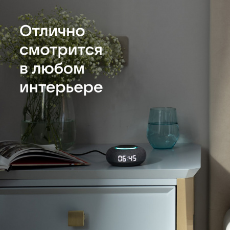 Умная Колонка Vk Капсула Мини С Голосовым Помощником Марусей, Темно-Серая