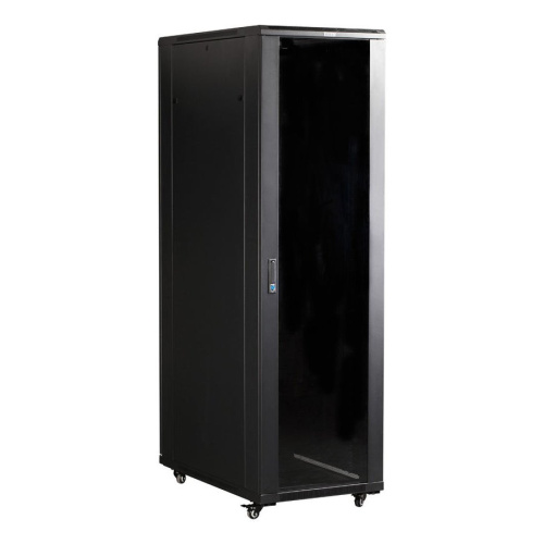 Шкаф коммутационный Lanmaster (TWT-CBB-18U-6X6-G1) напольный 18U 600x600мм пер.дв.стекл задн.дв.спл.стал.лист