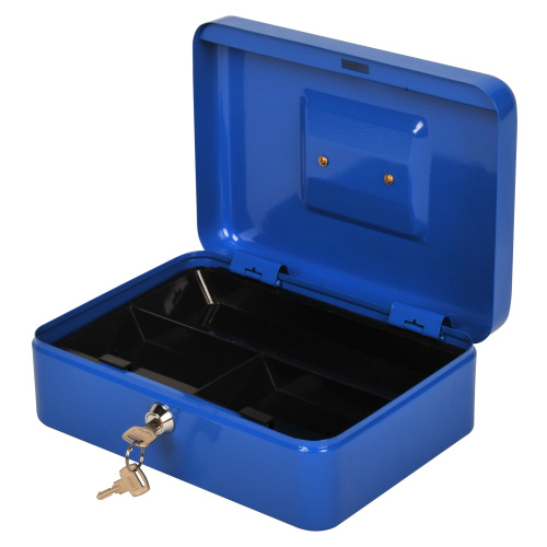 Ящик для денег без номинала Cactus CS-CB-003BL 90x250x180 синий сталь 1.367кг
