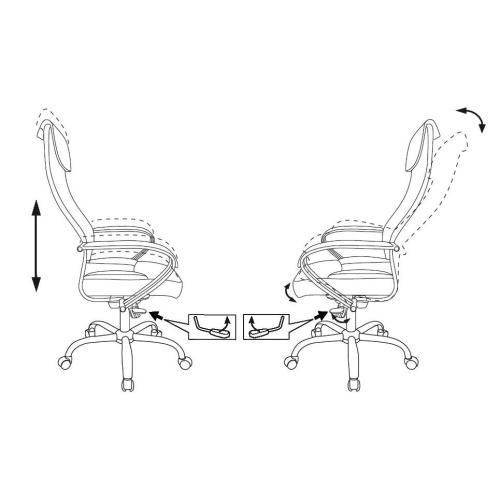 Кресло Бюрократ CH-609SL/Eco/Black искусств. кожа черный