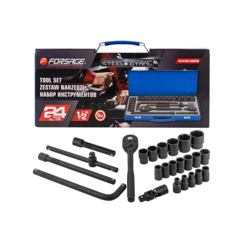 Набор инструментов Forsage F-4245B-5MPB (57605) 24пр. 1/2" (6гр)