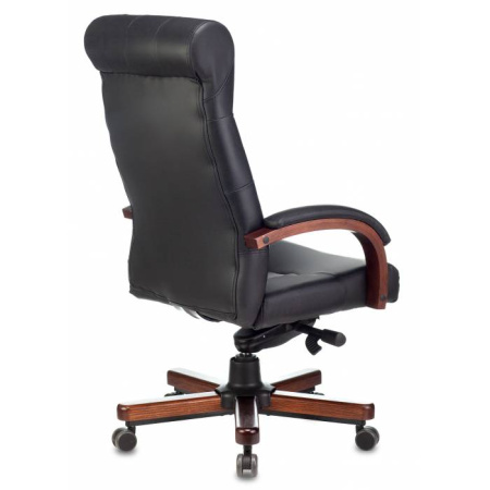 Кресло Бюрократ T-9928Walnut кожа черный