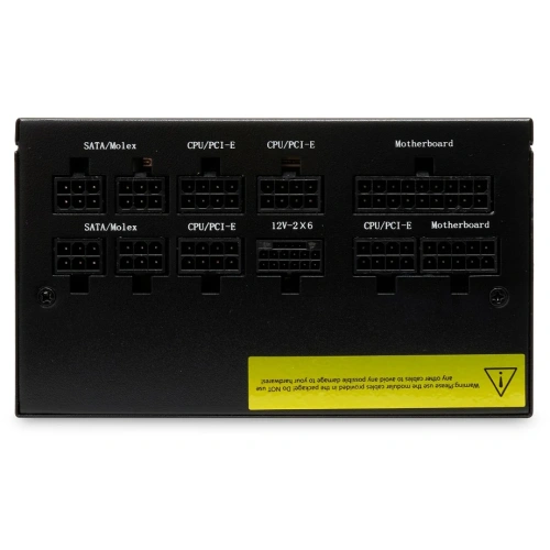 Блок питания HSPD HST-1000GF-BK 1000W 80+ Gold (ATX, 2.52, Full modular, 1x24(20+4)pin 600mm, 2xCPU 8(4+4)pin 700mm, 2xPCIe*2 8(6+2)pin