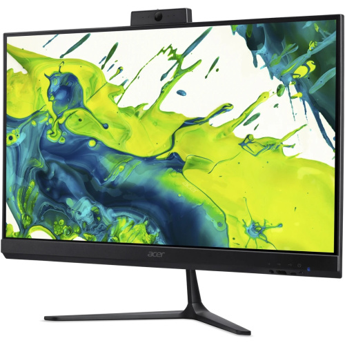 Моноблок Acer Aspire C24B-GARL (DQ.BT1CD.002) Full HD Core Ultra 7 255U (1.7) 16Gb SSD512Gb Graphics Eshell GbitEth WiFi BT клавиатура мышь Cam черный
