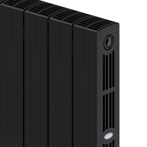 Биметаллический радиатор отопления Rifar Supremo 500 боковое подключение 6 секций антрацит