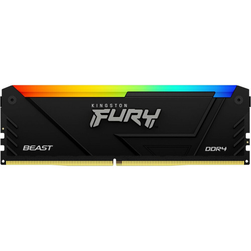 ОЗУ Kingston Fury Beast Black RGB XMP KF436C17BB2A/8 8GB DDR4 3600MHz DIMM CL17, 1.35V 288-pin Non-ECC