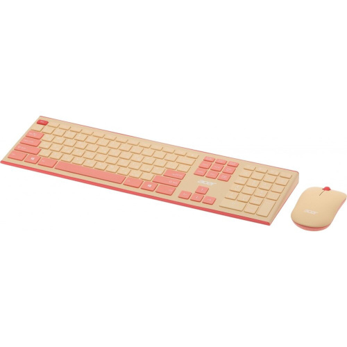 Комплект клавиатура и мышь Acer OCC205 розовый/бежевый (ZL.ACCEE.00F)