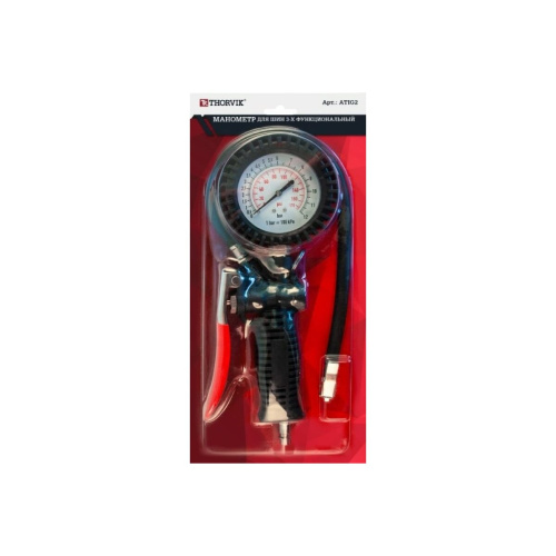 Манометр для контроля давления и подкачки шин THORVIK Atig2 (052651)