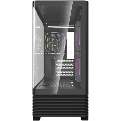 Корпус Powercase Vision Micro M6B (CVMM6B-A3), Curved Glass, Type-C, 3x 120mm ARGB PWM Fan, чёрный, mATX