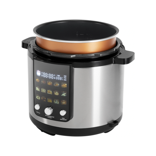 Мультиварка-скороварка Hyundai HYMC-2402 серебристый/черный