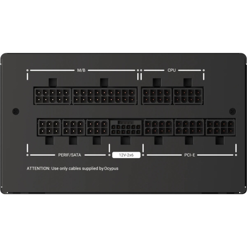 Блок питания Ocypus Iota P1200 (Iota-P1200-G1FFBK024X-EU) 1200W (ATX, 80+ Gold, APFC, 20+4 pin, 120mm fan, PCI-E 6+2Px3, 8xSATA)