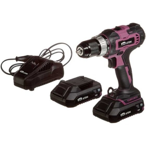 Дрель-шуруповерт КМ Аtom CD-181/2 KIT 2 Ач Li-Ion 2 АКБ и ЗУ