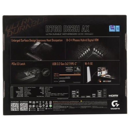 Материнская плата GIGABYTE B760 DS3H AX