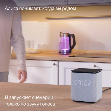Умная колонка Яндекс Станция Миди С Zigbee Серая