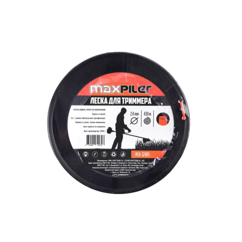 Леска для триммера Maxpiler MLR-32405N 2.4MM*5LB, круг, 432м бухта