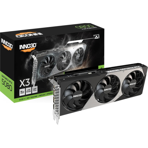 Видеокарта INNO3D RTX 5080 X3 (N50803-16D7-176068N)//RTX5080, HDMI, DP*3, 16G,D7