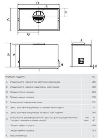 Вытяжка полновстраиваемая Haier HVQ-B6536B черный/черный