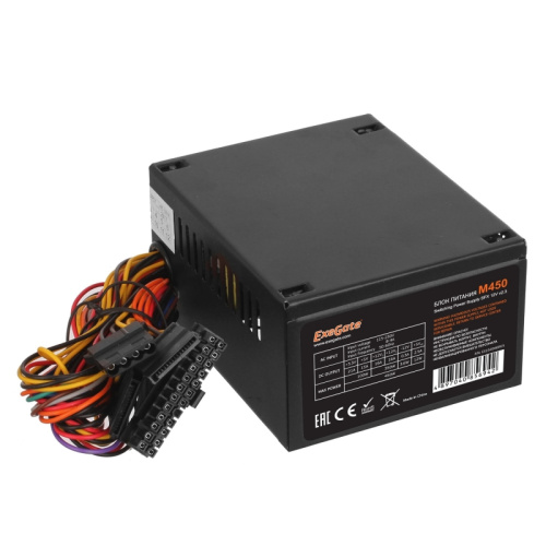 Блок питания Exegate EX234946RUS M450, SFX, 8cm fan, 24+4pin, 2xSATA, 1xFDD, 1xIDE