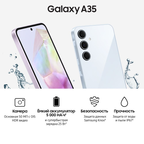 Смартфон Samsung Galaxy A35 8/256 Гб 5G Голубой