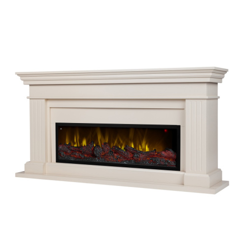 Электрокамин RealFlame Ontario 42 WT белый дуб с очагом Beverly 1000