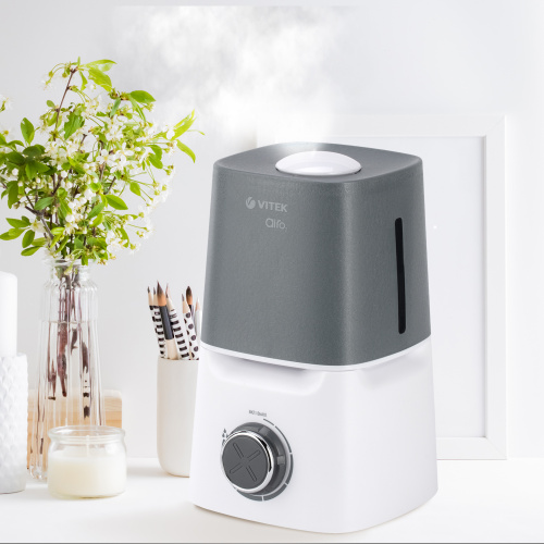 Увлажнитель воздуха ультразвуковой Vitek 2334-VT-02 белый/серый