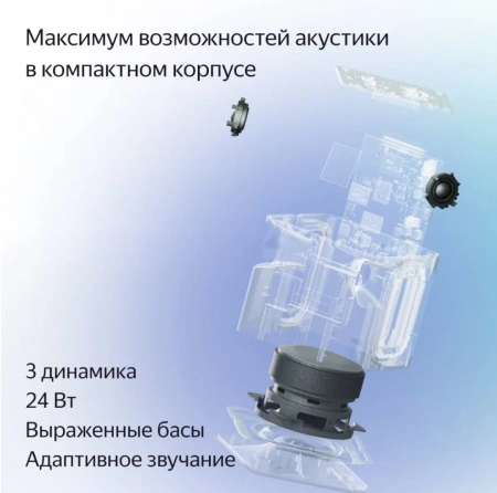 Умная колонка Яндекс Станция Миди С Zigbee Черная