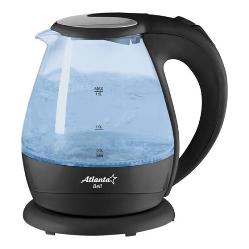 Чайник Atlanta ATH-2460 стекло черный
