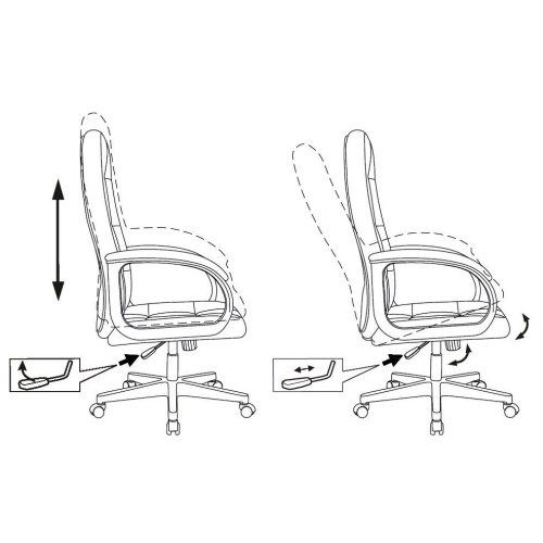 Кресло Бюрократ CH 002 Black эко.кожа черный