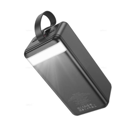 Аккумулятор внешний резервный HOCO J123C Element 22.5W+PD20W fully compatible power bank with digital display 60000mAh (чёрный)