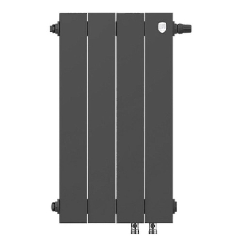 Биметаллический радиатор отопления  Royal Thermo Pianoforte 500 Vdr80 4 Секции Noir Sable
