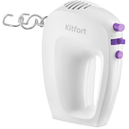 Миксер Kitfort КТ-3071-1 белый/фиолетовый