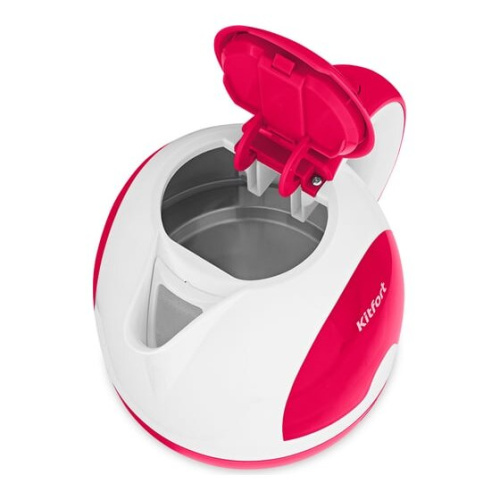 Электрочайник KITFORT КТ-6607-1 бело-малиновый