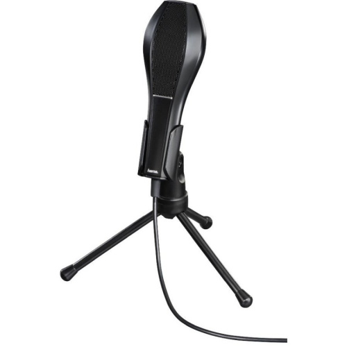 Микрофон проводной Hama Stream 2м черный