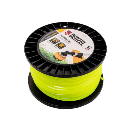 Леска для триммера Denzel Flex Cord 96295 квадрат, 4,0ммх62м, на DIN катушке