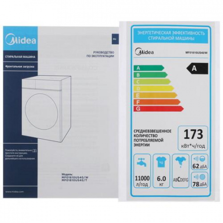 Стиральная машина Midea MF01610US40 белый