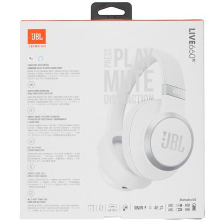 Беспроводные/проводные наушники JBL LIVE 660NC белый