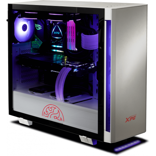 Корпус XPG Invader-Whitecolor Boxworldwide (INVADER-WHCWW) (ATX, подсветка ARGB, 2 вентилятора 120мм, стеклянная боковая панель, ,белый)