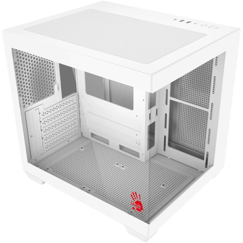 Корпус BLOODY CC-121 (cc-121-wh), mATX, Mini-Tower, без БП, белый